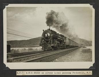 (TRAINS) A set of 6 albums with approximately 188 photographs of locomotives, primarily in the Northeast corridor, but also Ohio.